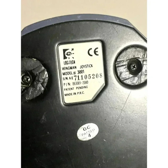 Vintage Logitech Wingman Joystick #3001 for PC & Mac Gaming Flight Sim Stick - Picture 3 of 4